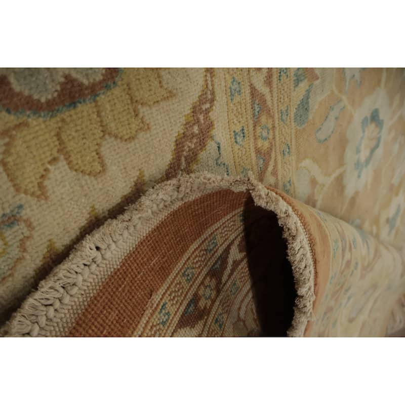 Hand Knotted Oriental 100% Wool Carpet Traditional All-Over Oranges & Rust Ziegler Area Rug - 17' 11'' X 9' 10''