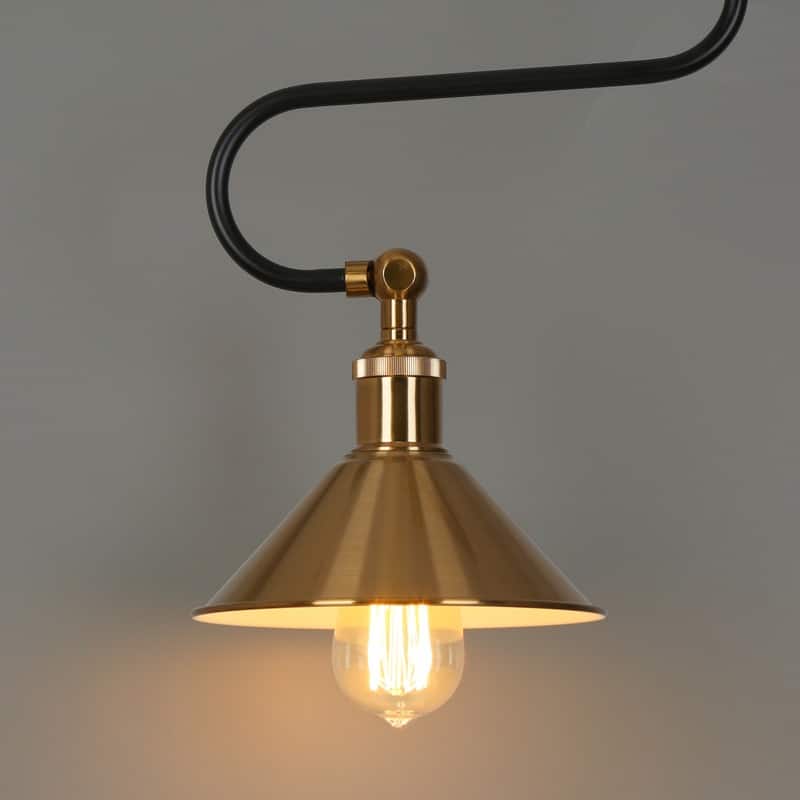 Modern Vintage 1-Light Gold Brass Metal Pendant Light Foyer Ceiling Lights