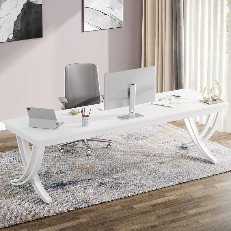 78.7-Inch Extra Long Double Desk 2-Person Home Office Computer Desk