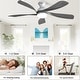 preview thumbnail 38 of 67, 52"/66" Inch Ceiling Fan with Light,APP and Remote Control, Low Profile,Smart Optional