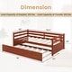 preview thumbnail 16 of 40, Costway Twin Size Trundle Daybed Wooden Slat Support Mattress Platform