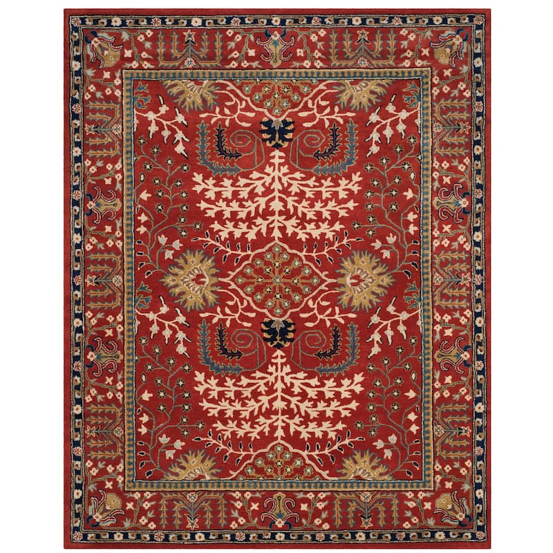 SAFAVIEH Handmade Antiquity Mirosava Traditional Oriental Wool Rug - 8' x 10' - Red/Multi