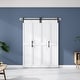 preview thumbnail 5 of 23, Sanding 24in./28in./30in./36in./44in./48in.x 84in. MDF Bi-Fold Barn Door with Hardware Kit ,Covered with Water-Proof PVC Surface