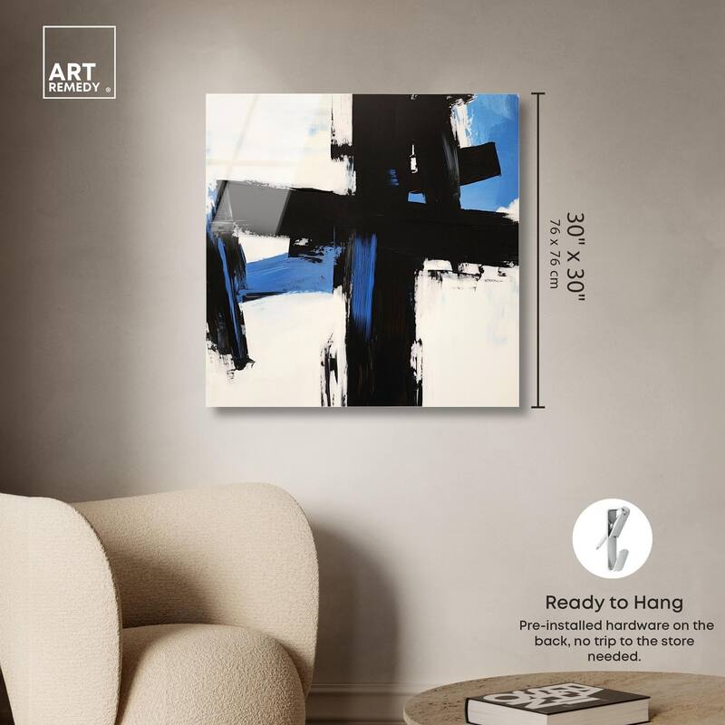 Blue Streak II Acrylic by Art Remedy, Ready to Hang