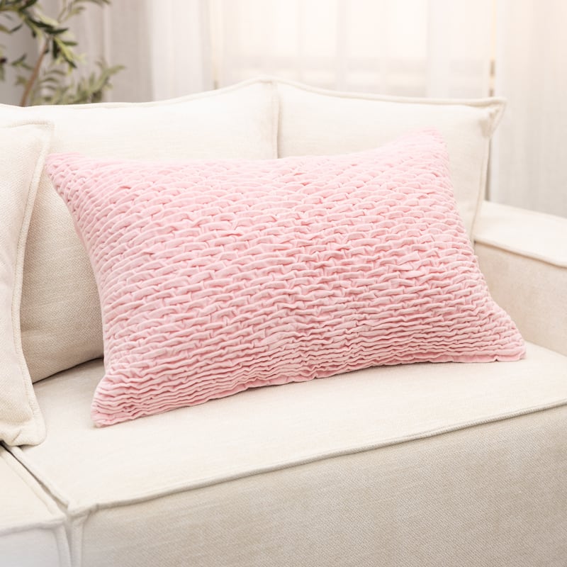 Tressie Hot Pink Cotton Large Bolster Pillow
