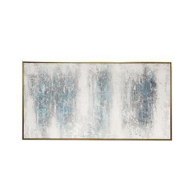 Pasargad Home Interval Hand-Painted Abstract Oil Painting on Canvas