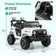 preview thumbnail 15 of 36, Gymax 12V Kids Ride on Truck Car w/Remote Control Threaded Wheels 3