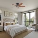 preview thumbnail 9 of 12, Sofucor 42"/48"/ 52"/60"Noiseless Walnut Wood Ceiling Fan with Remote Control, Integrated Light Optional