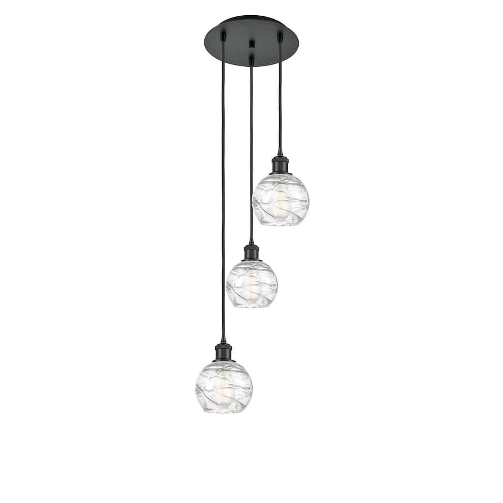 Innovations Lighting Athens Deco Swirl 3 Light 13" Multi-Pendant