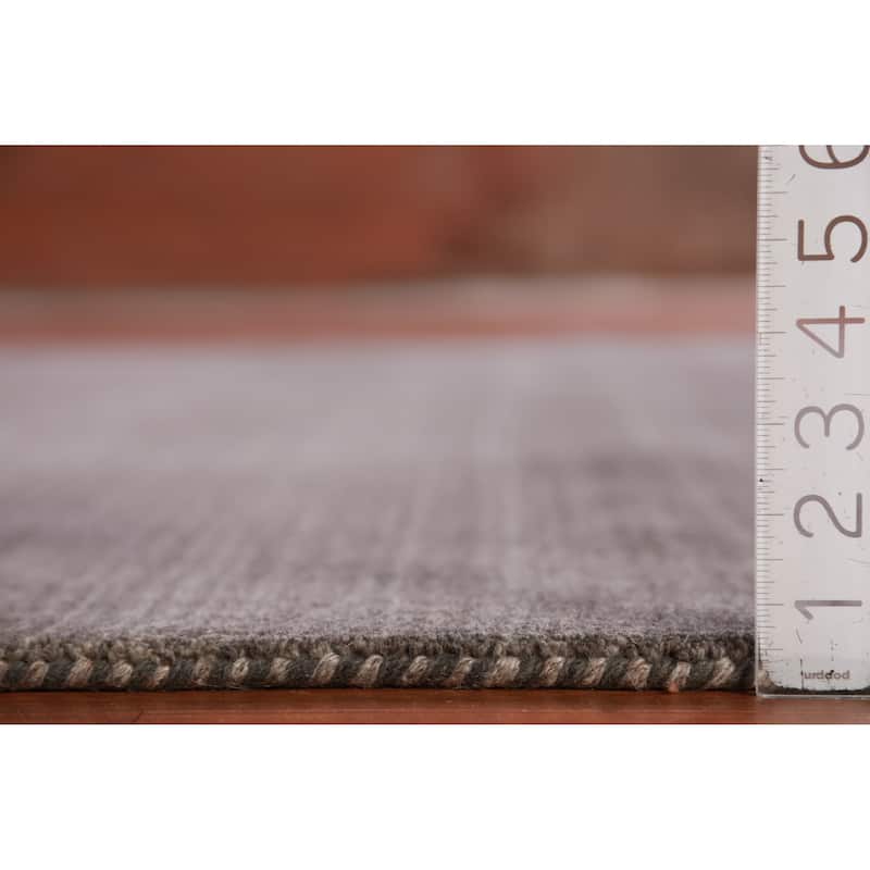 Hand Knotted Oriental 100% Wool Carpet Tribal Tribal Greys & Charcoal Gabbeh Area Rug - 9' 8'' X 7' 11''