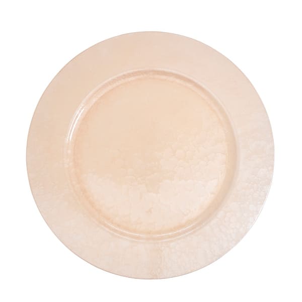 slide 2 of 17, Soft Glow Faux Mother of Pearl Charger Plate (Set of 4) 4 Piece - Champagne