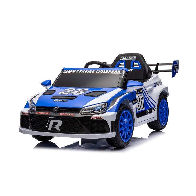 12V Kids Ride-On Car with Remote Control, Dual Drive 20W Motors, Music & Lights, Safety Belt, 4-Wheel Suspension, for Ages 5-8