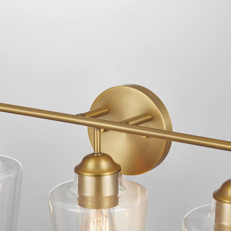 KAWOTI 3-Light Dimmable Bathroom Vanity Light with Glass Shade