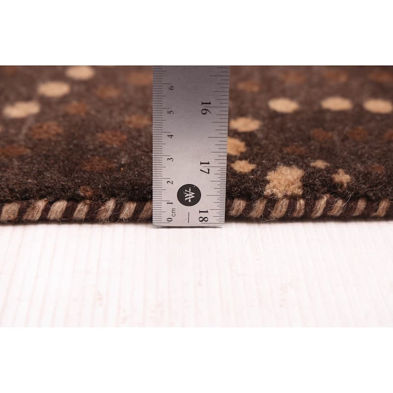 ECARPETGALLERY Hand-knotted Legacy Dark Brown Wool Rug - 8'0 x 9'6