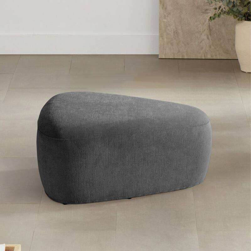 Modern Triangular Upholstered Accent Ottoman