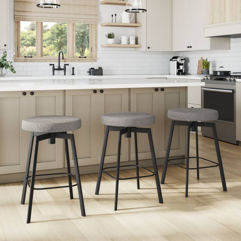 Amisco Tanner Swivel Counter and Bar Stool