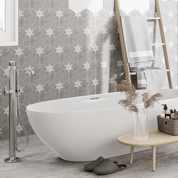 Merola Tile Stella Hex Mist 8-5/8