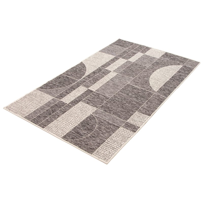 ECARPETGALLERY Machine Woven Bodhi Taupe Area Rug