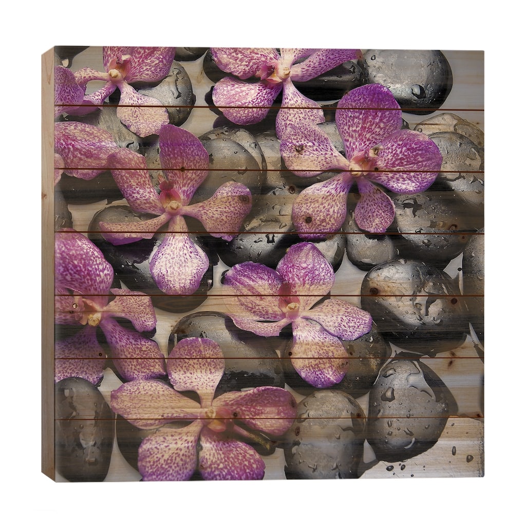 Zen Pebbles II Print On Wood by PhotoINC Studio - Multi-Color