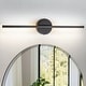 preview thumbnail 100 of 119, 1-Light Black/ Gold/ Nickel Modern Long Linear Strip Wall Sconce Dimmable LED Bathroom Vanity Light