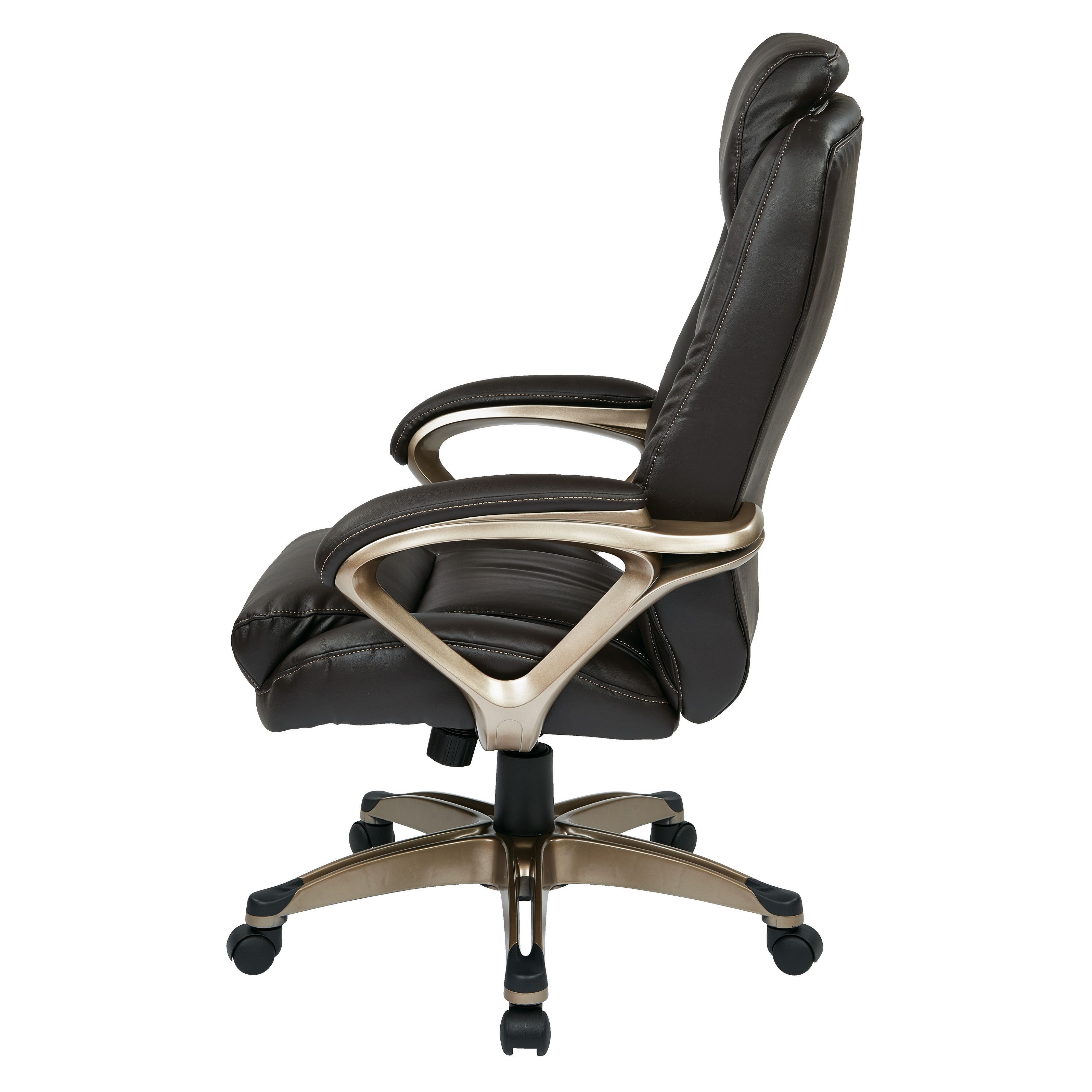 Executive Bonded Leather Chair with Coil Spring Seat Bed Bath
