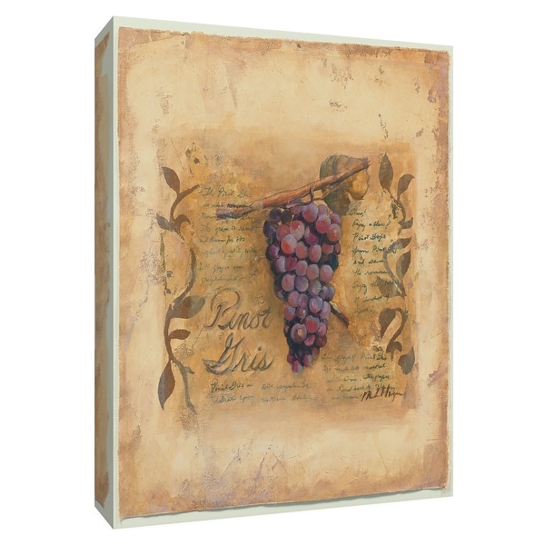 PTM Images 9-154500 PTM Canvas Collection 10" x 8" - "Pinot Gris" Giclee Fruits & Vegetables Textual Art Print on Canvas