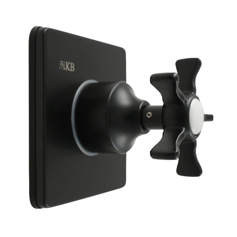Hamilton Single-Handle Three-Way Diverter Valve with Square Trim Kit - Matte Black