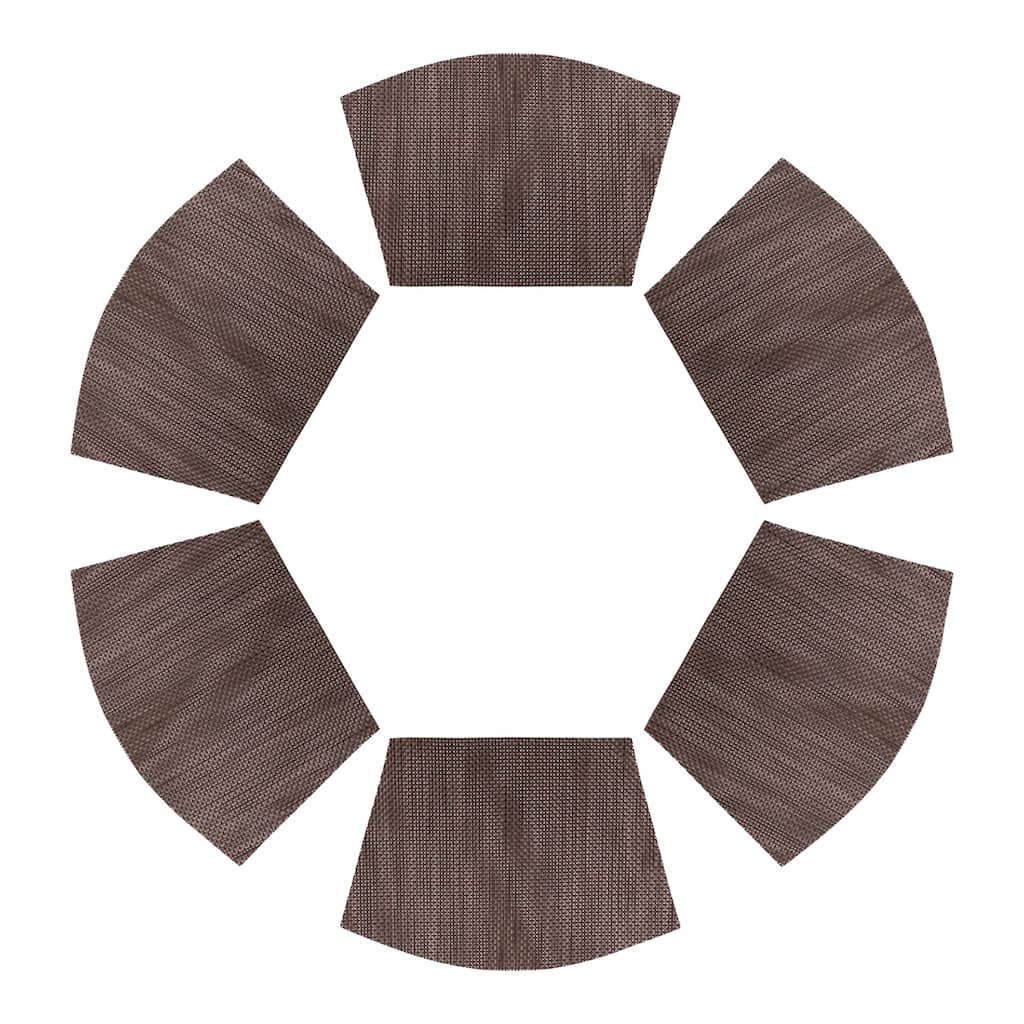 Placemats Set of 6 PVC Solid Placemats for Kitchen Dining Table Decor - 17*11.5Inch