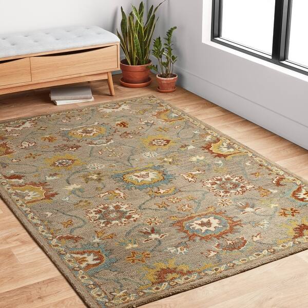 Shop Alexander Home Prescott Floral Hand Hooked 100 Wool Rug 2 6 X 7 6 Runner Overstock 17354039