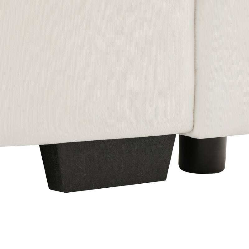 154.7" Velvet 4-Seater Oversized Sofa, Cloud Cushions and Storage Seats