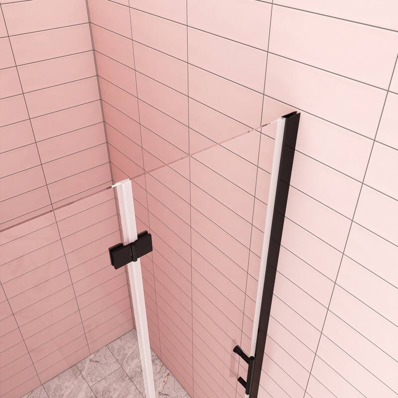 30/32/34/36 Bi-fold Semi-Frameless Shower Door with Clear Tempered Glass