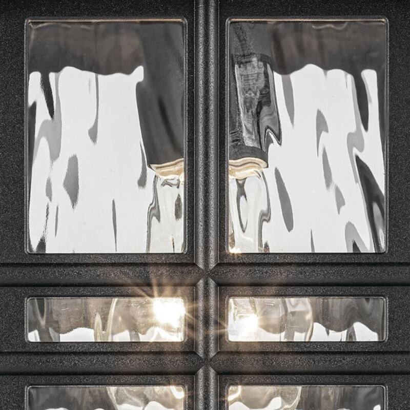 Kichler Lighting Beacon Square 14.25 in. 1-Light Textured Black Outdoor Wall Sconce - 14.25 in