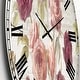 preview thumbnail 3 of 9, Designart 'French Roses I' Farmhouse Large Wall CLock