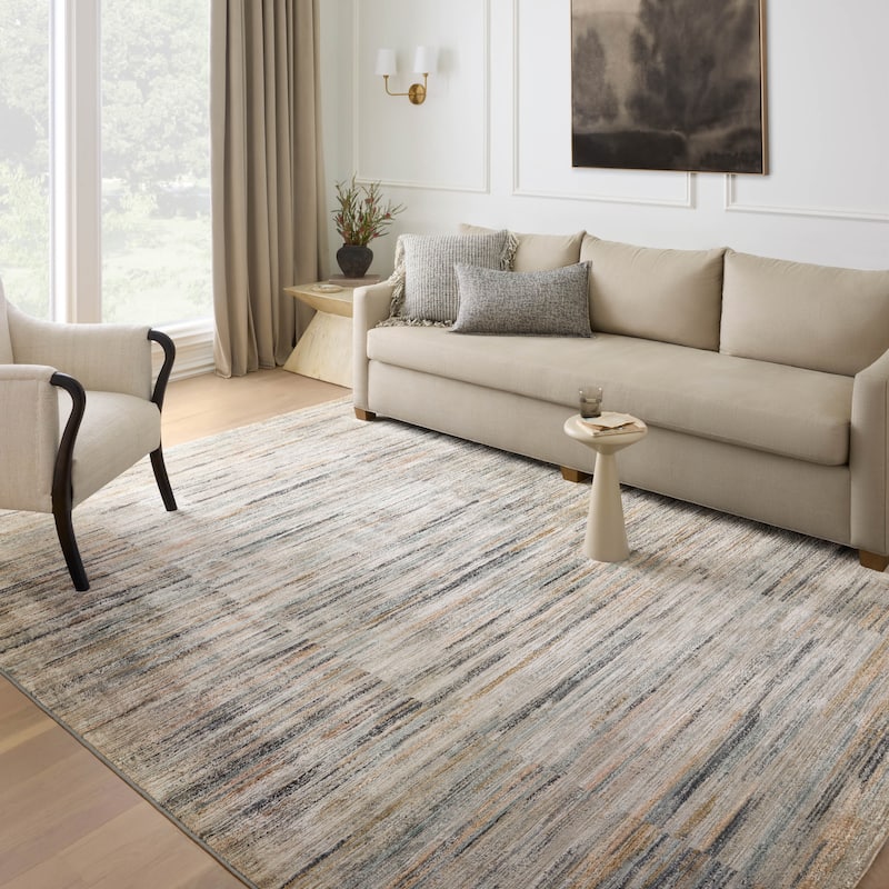 Alexander Home Manhattan Modern Striped Area Rug - 9' 6" x 13' 1" - Rectangle