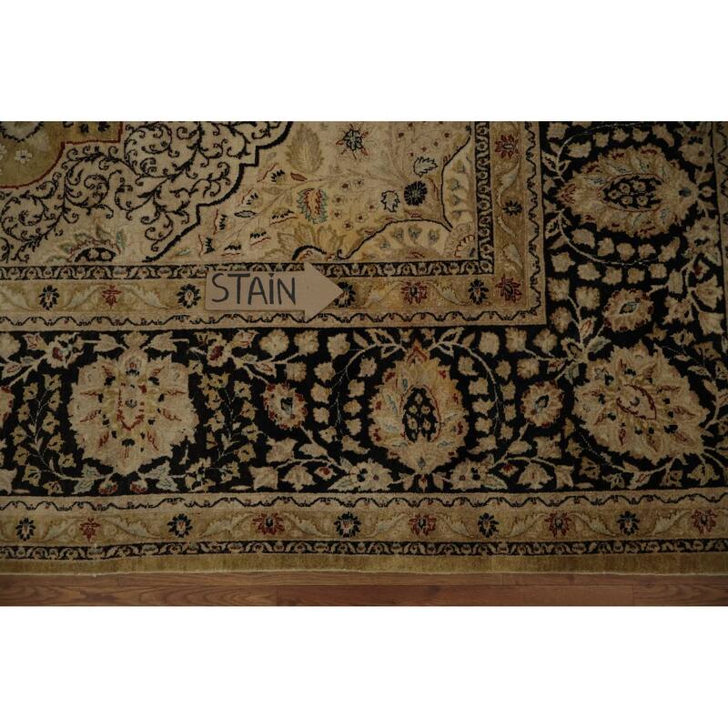 Hand Knotted Oriental 100% Wool Carpet Traditional Floral Yellow & Gold Ziegler Area Rug - 12' 4'' X 9' 0''