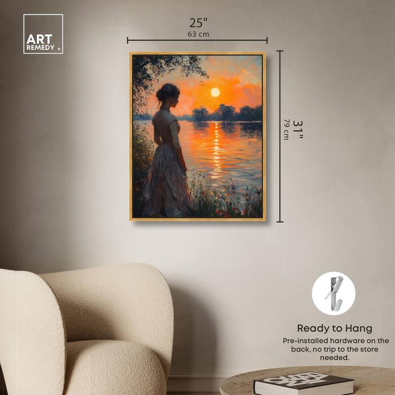 Sunset Pond Canvas by Art Remedy
