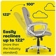preview thumbnail 35 of 86, Serta Hannah Office Chair with Headrest Pillow, Adjustable Ergonomic Desk Chair with Lumbar Support