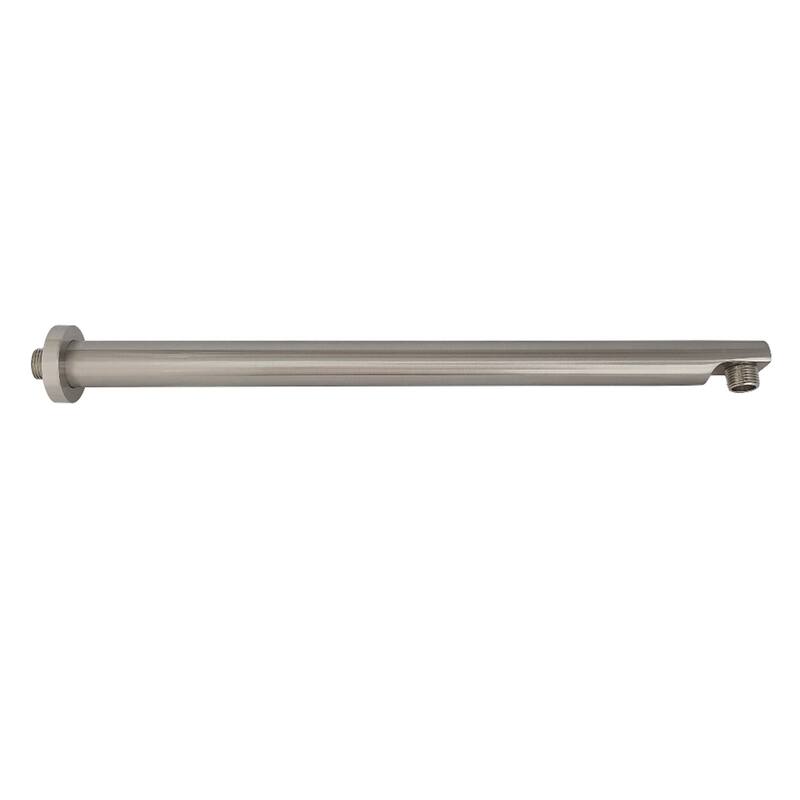 Kingston Brass AquaElements 18-Inch Brass Shower Arm with Flange - Brushed Nickel