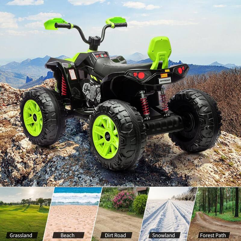 24V 2 Seat Ride on Toys Kids ATV 4 Wheel Quad Bike for Kids Best Gift