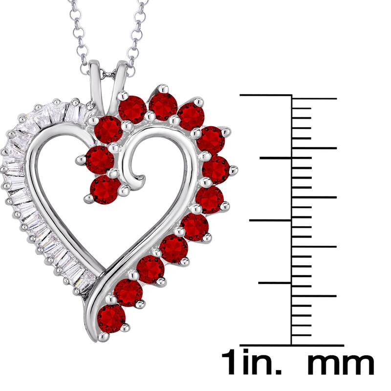 Victoria Townsend Silver Plate Cubic Zirconia Heart Necklace w/Chain