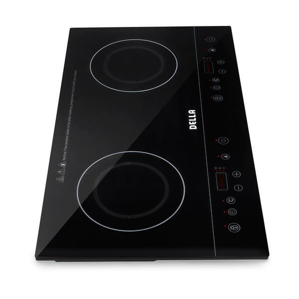 Della Dual Induction Counter Top Portable Lightweight Black Della Dual Induction Counter Top