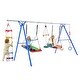 preview thumbnail 1 of 5, 5 In 1 Outdoor Toddler Swing Set For Backyard, Playground Swing Sets With Steel Frame, Multifunction Playsets For Kids With Clim Multi