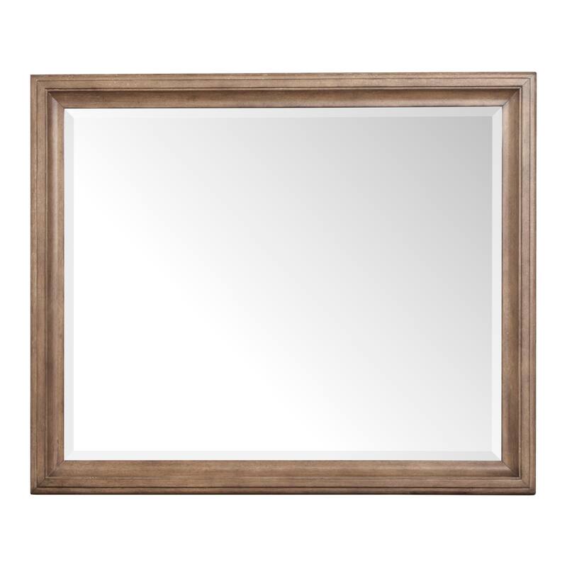 Magnussen Home Adler Court Florentine Walnut Drawer Dresser With Landscape Mirror