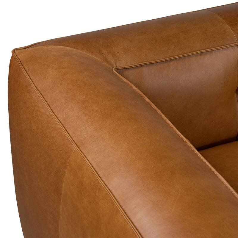 Poly & Bark Capa Genuine Leather Reversible Corner Sectional Sofa