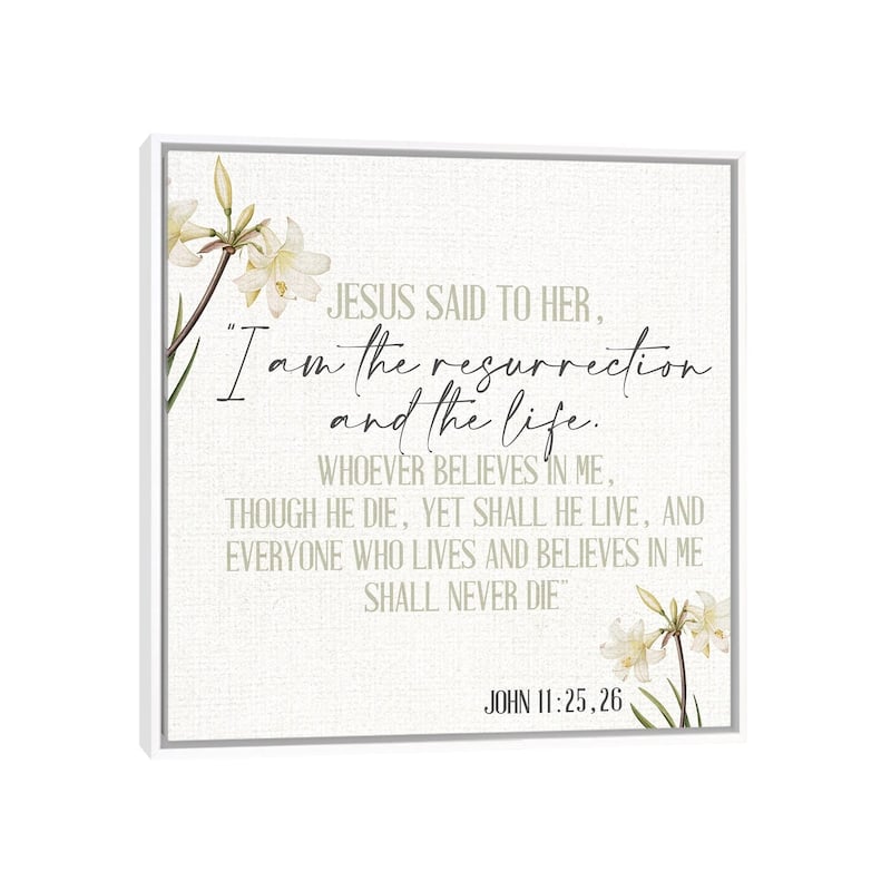 iCanvas "Jesus Said" by Kimberly Allen Framed Canvas Print - White - 37x37