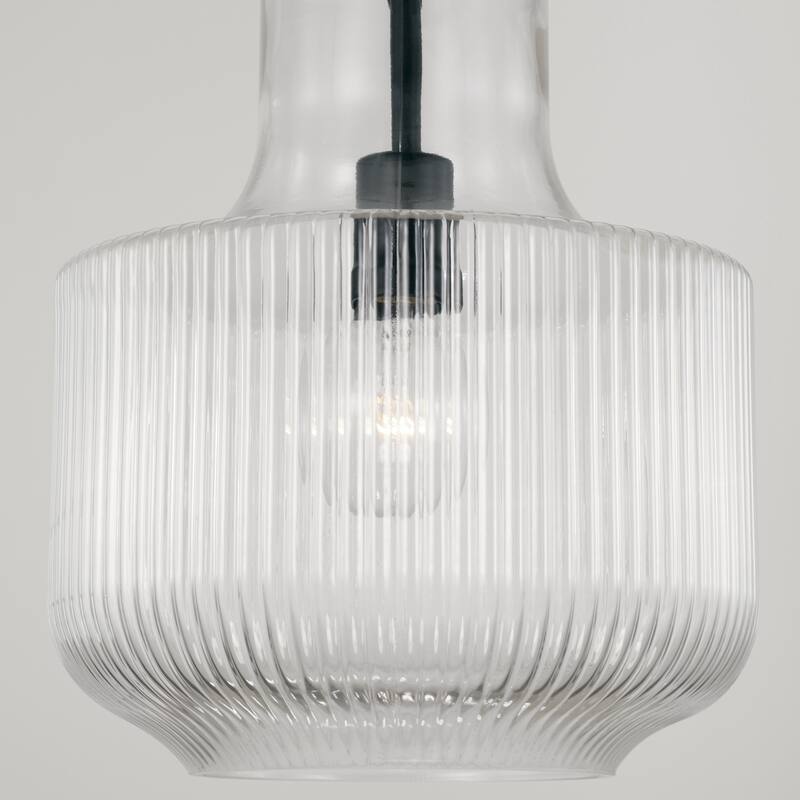 Nyla 1-light Pendant w/ Clear Fluted Glass
