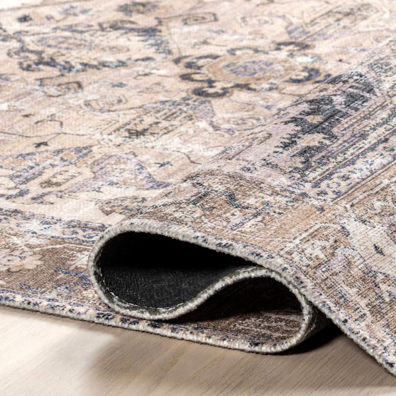 Nuloom Larkspur Persian Fringed Machine Washable Area Rug