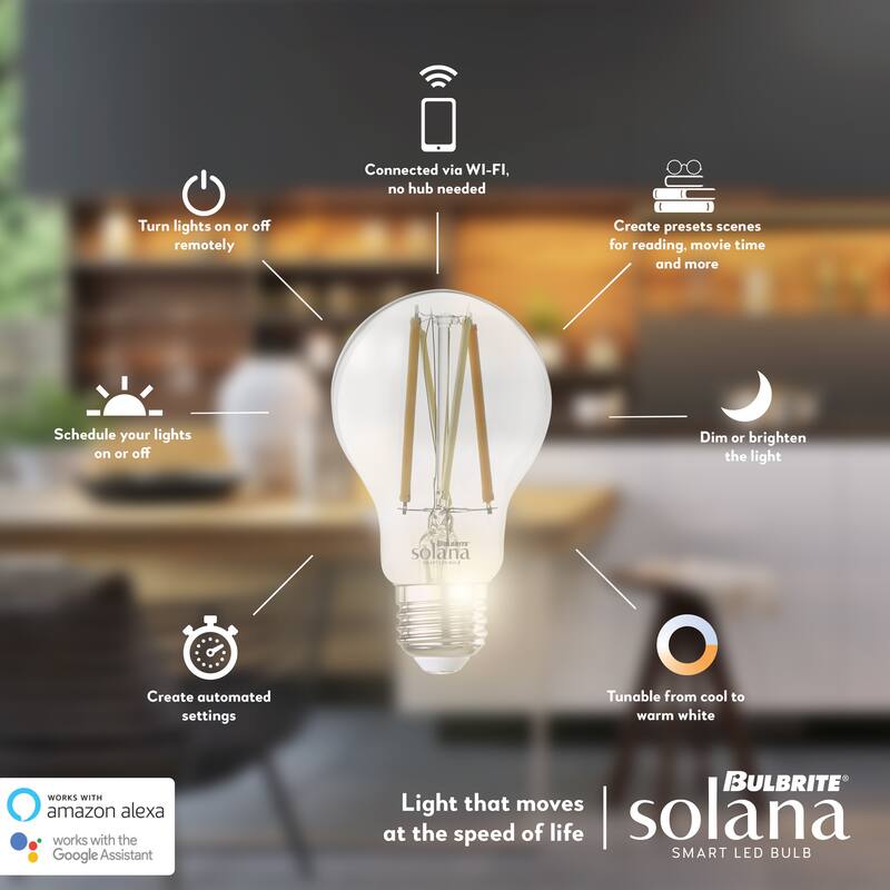 Bulbrite Solana G25 Smart WiFi Connected 90CRI Globe LED Light Bulb