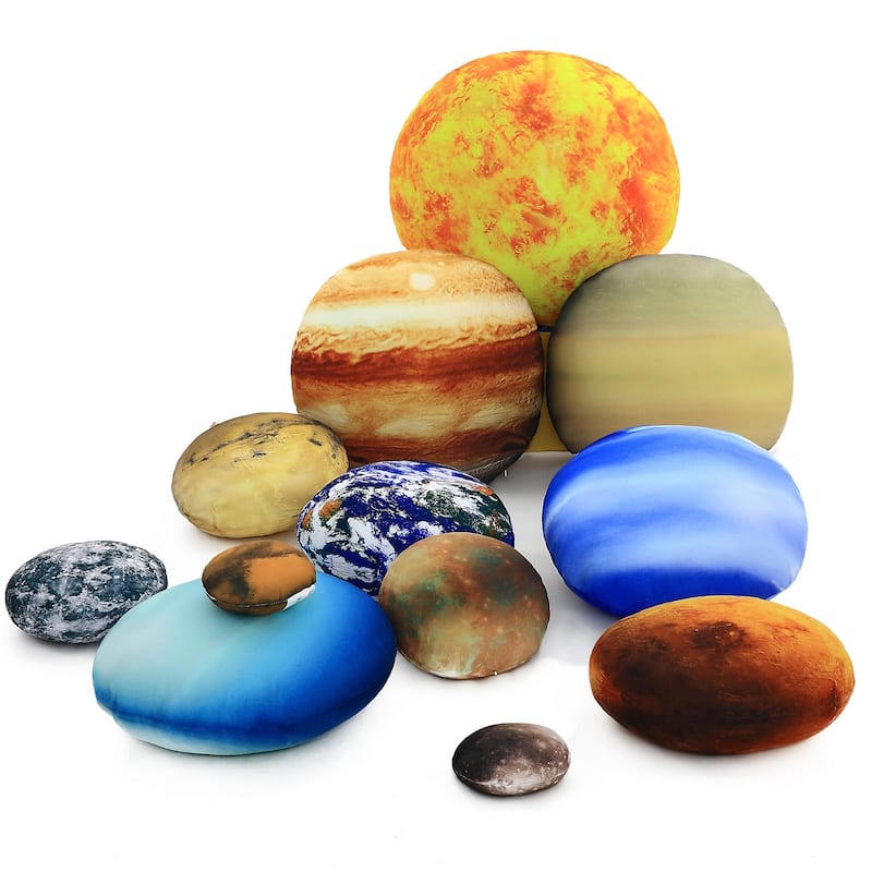 WOWMAX Solar System Planet Pillows Outer Space Educational Nursery Kid