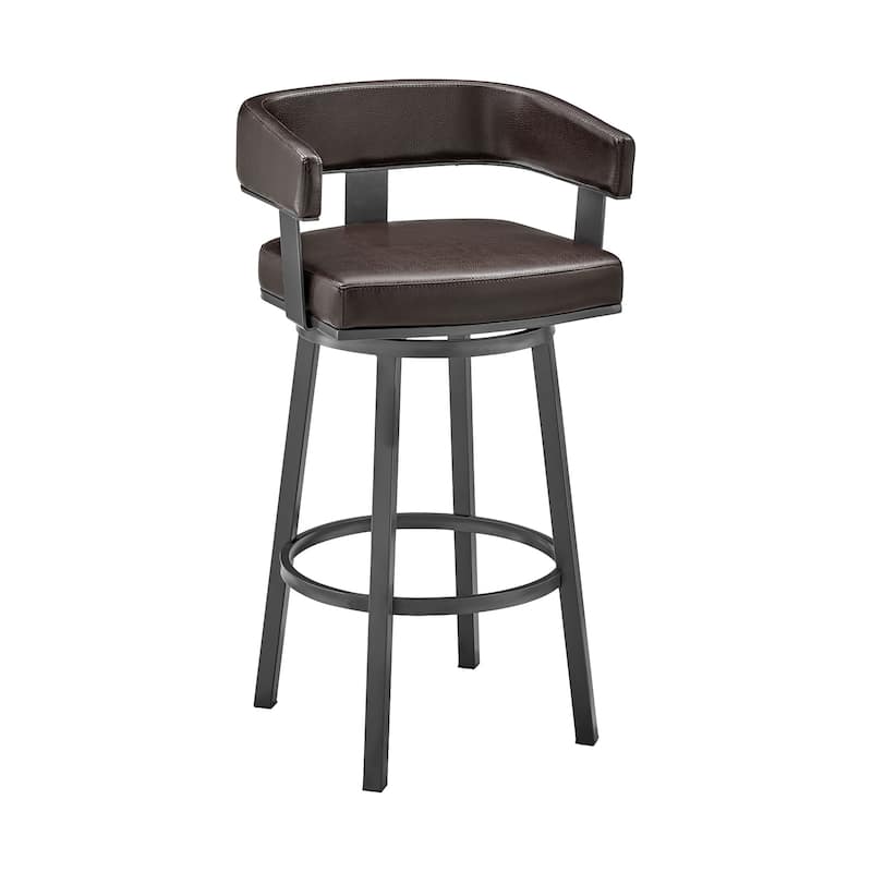 Cohen Modern Swivel Bar Stool, Upholstered Counter Chair with Metal Frame